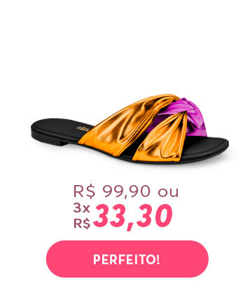 Slide Comfy Laranja e Rosa